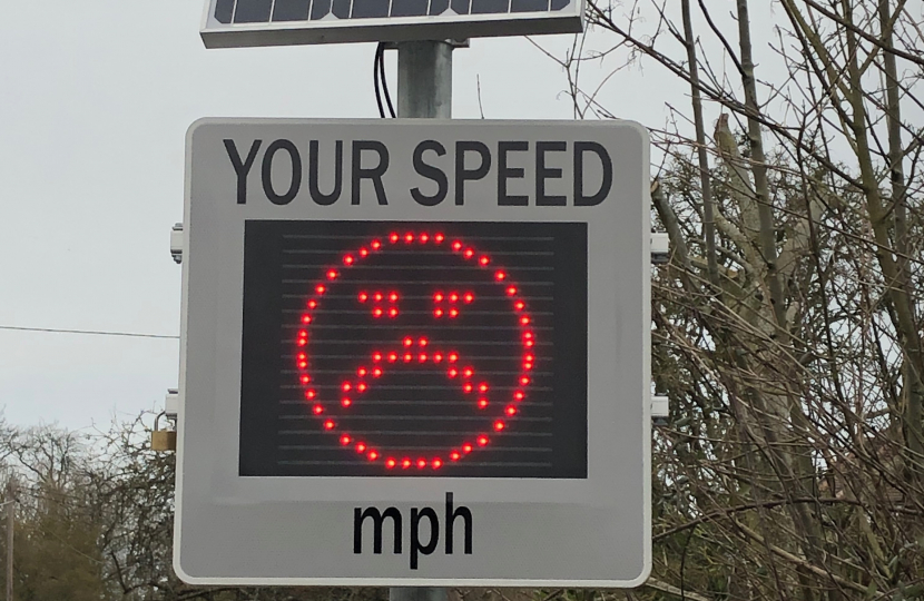 Your Speed sign at village entry