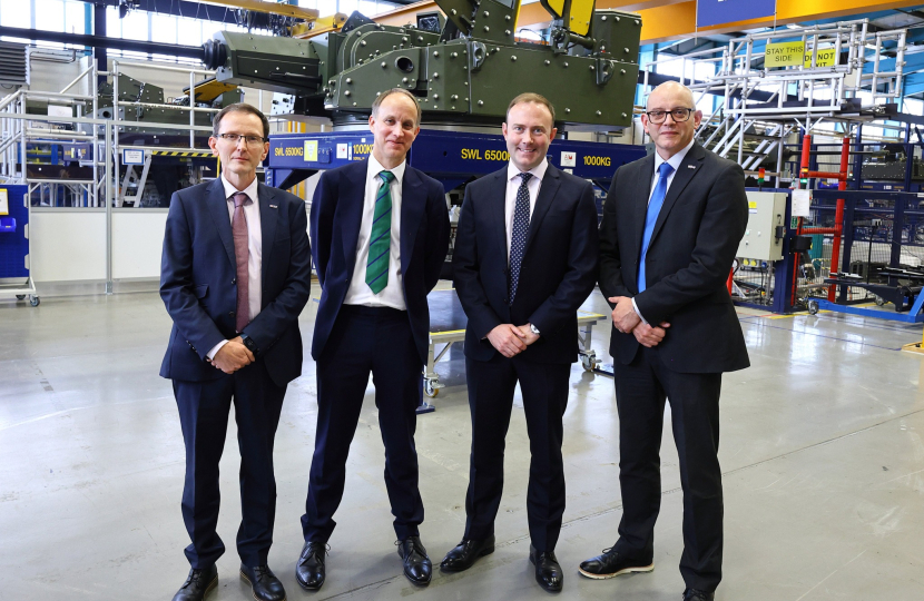 Blake Stephenson MP at Lockheed Martin's Ampthill site