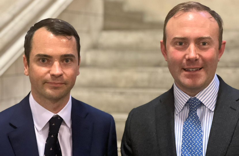 Blake Stephenson MP (right) and Lewis Cocking MP