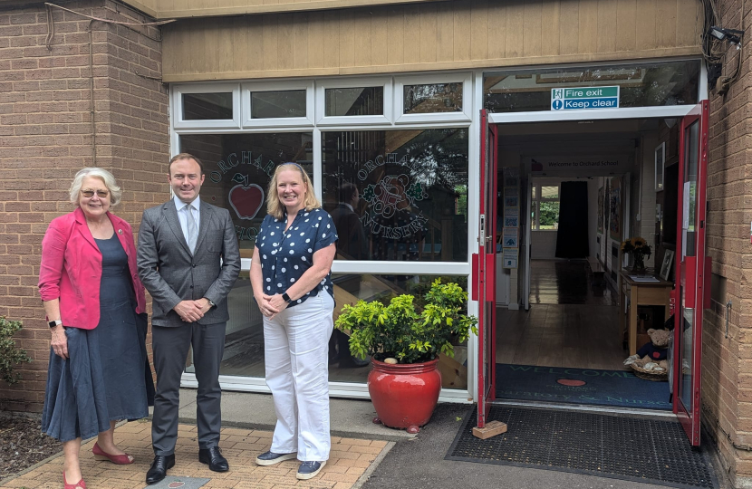 Blake Stephenson MP at Orchard School and Nursey