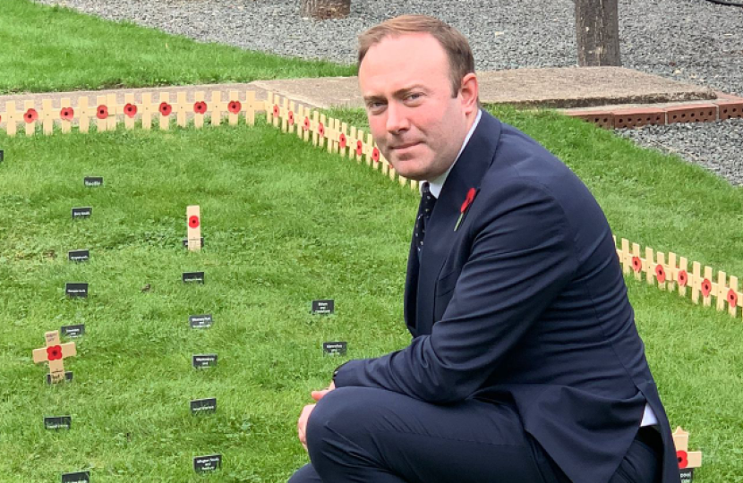 Blake Stephenson MP at the Constituency Garden of Remembrance