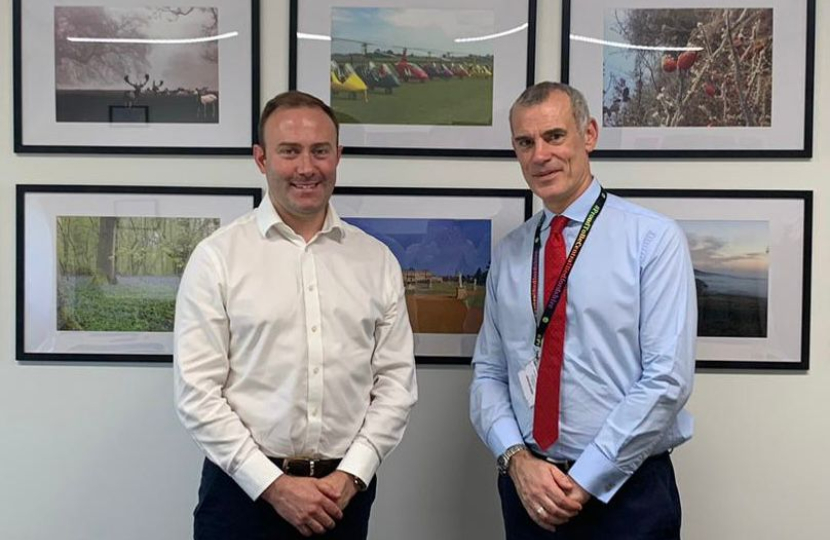 Blake Stephenson MP with Marcel Coiffait, Chief Executive of Central Bedfordshire