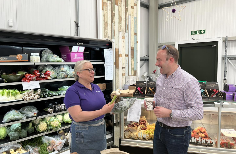 Blake Stephenson MP meeting a rural business