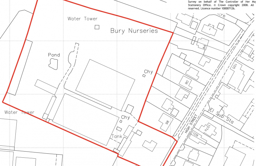 Site Plan, 100 High St., Meppershall