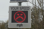 Your Speed sign at village entry