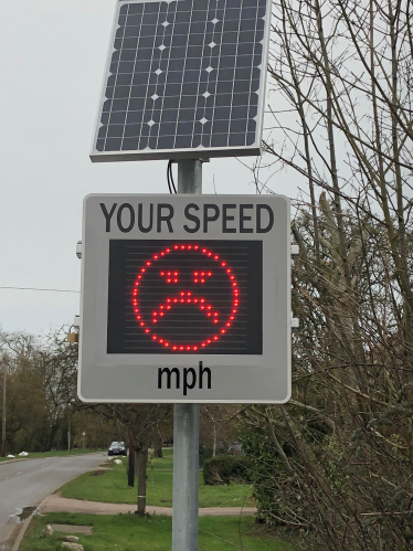 Your Speed sign at village entry