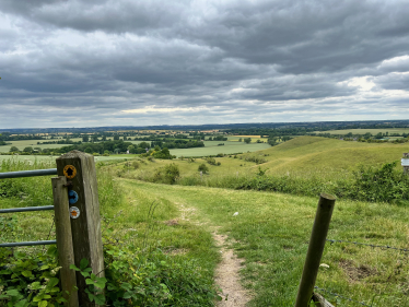 Pegsdon view with footpath 