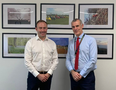 Blake Stephenson MP with Marcel Coiffait, Chief Executive of Central Bedfordshire