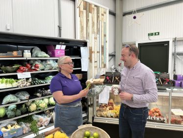 Blake Stephenson MP meeting a rural business