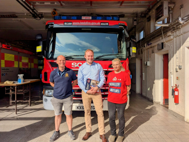 Blake Stephenson MP meeting local FBU members in Ampthill